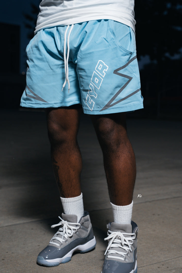 "Hoop State Blue" Volt Reflective Shorts